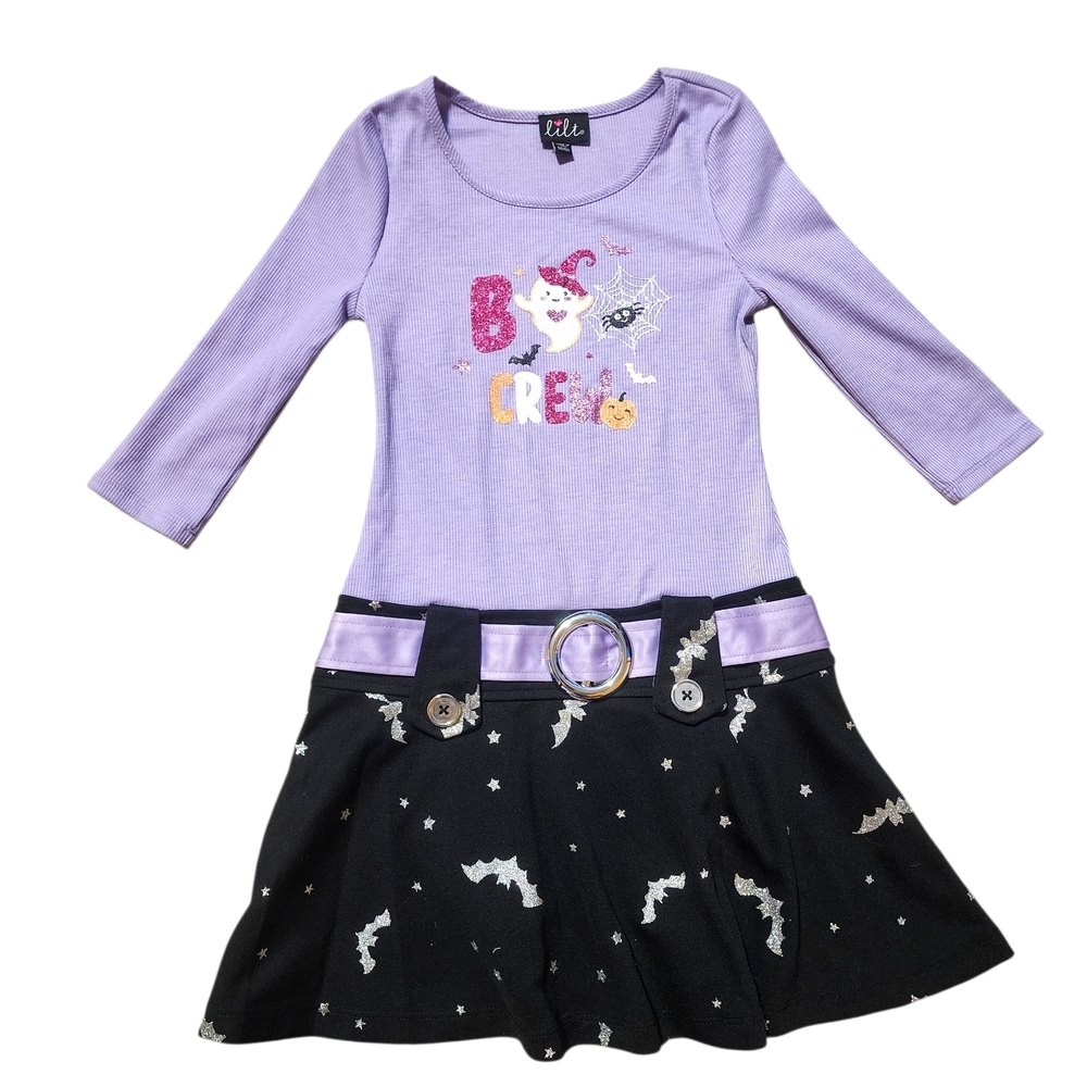 Lilac and Black Halloween Dress